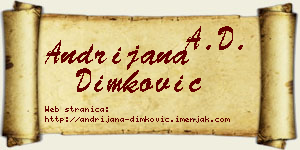 Andrijana Dimković vizit kartica